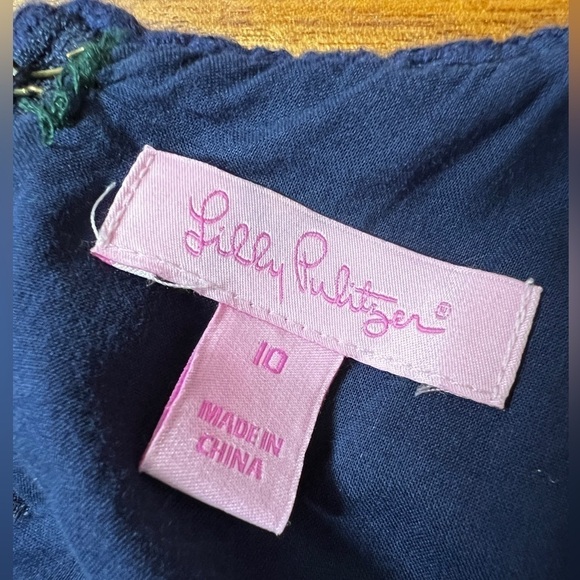 Lilly Pulitzer Marta Dress in True Navy, Truly Floral Lace, Size 10 - Picture 13 of 15